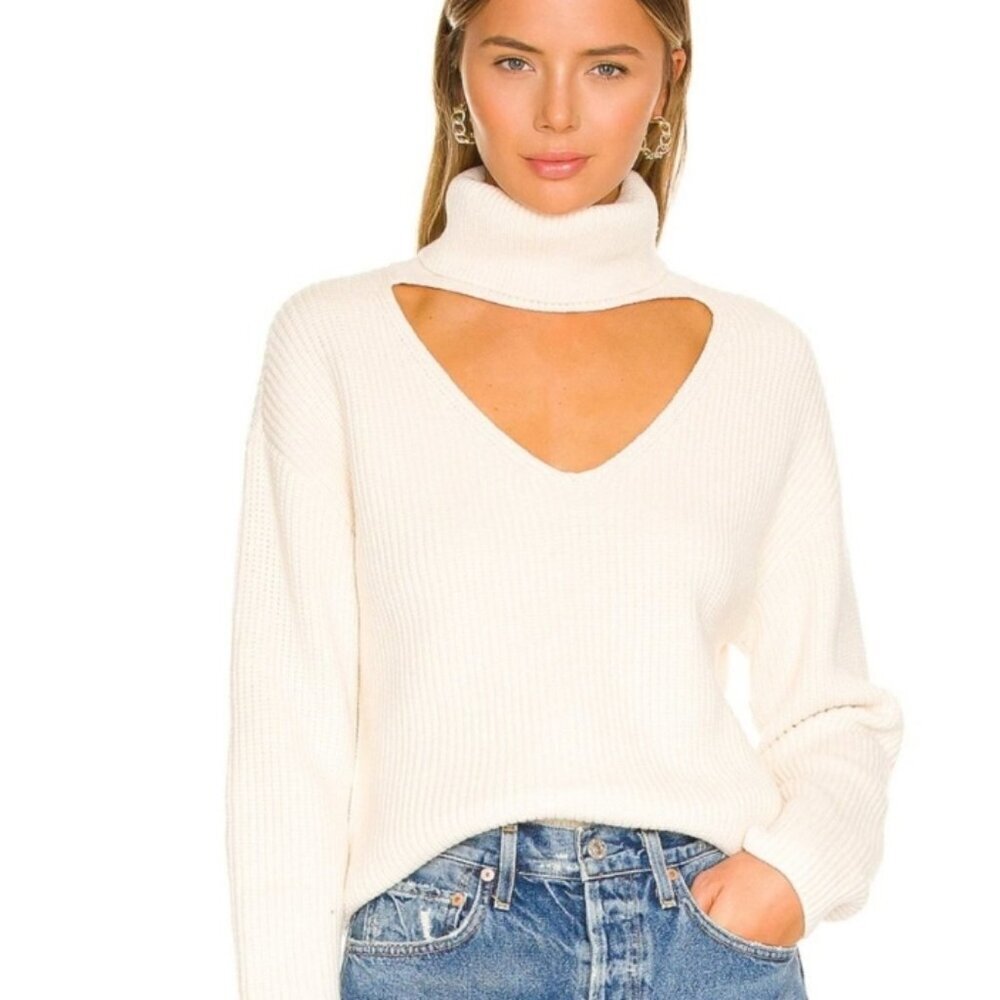 Lovers + Friends Tove Cream Sweater Size Medium